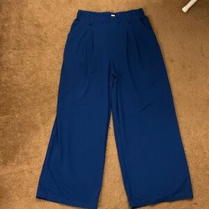Halara waffle pattern Wide Leg Royal Blue Pants